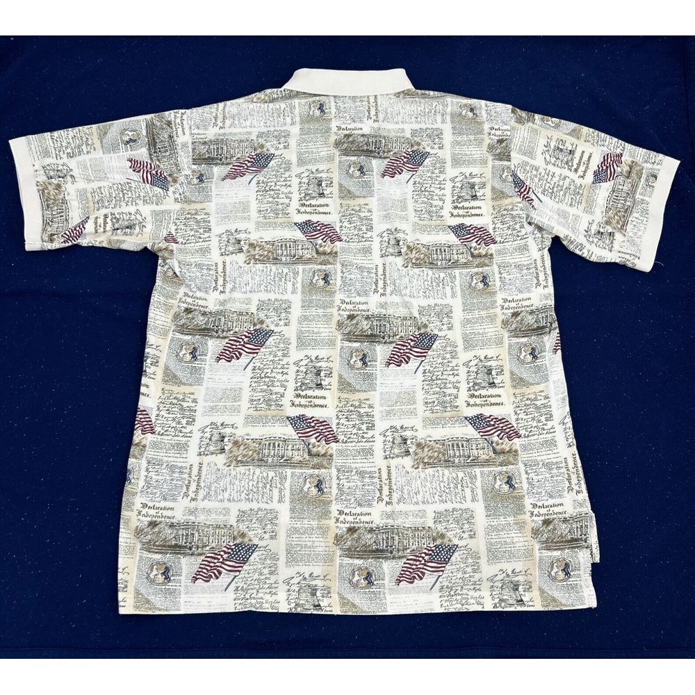 US Open Golf Collection Shirt Men's XL American Flag Declaration of Independence - Picture 6 of 10